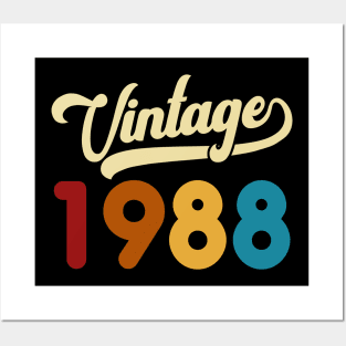 1988 Vintage Gift 32nd Birthday Retro Style Posters and Art